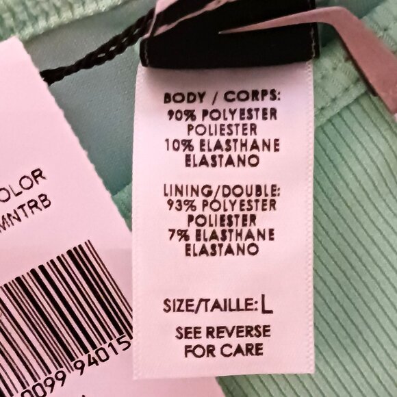 NEW Peixoto Tinga Ribbed Knit String‎ Bikini Swim Bottoms in Mint, Size L - Picture 8 of 11